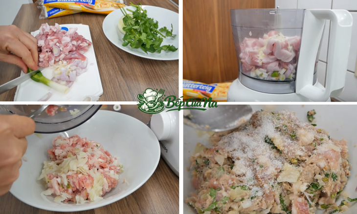 Hướng dẫn chuẩn bị nhân thịt cho bánh Pateso