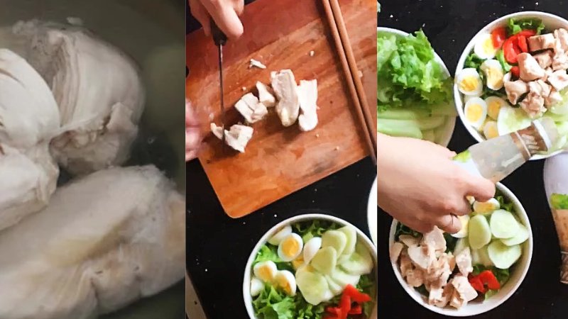 Hướng dẫn cách làm salad ức gà giảm cân trong 15 phút