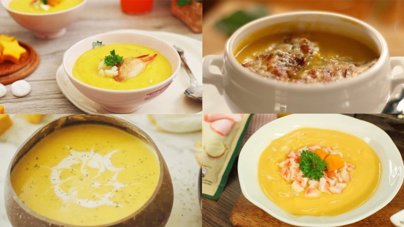 Súp bí đỏ hạt bí cho bữa tối